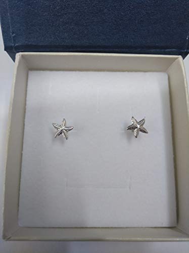 Sicuore Pendientes Estrella De Mar Para Mujer Niña - Plata De Ley 925 Incluye Estuche Para Regalo