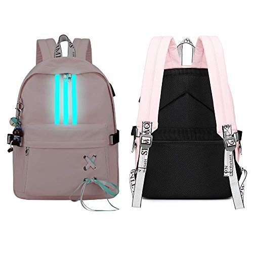 Silver Tulip Mochila para portátil Universidad Hombros Niños Escuela Bolsas de Libros Mochila para niñas (Rosa, Grande con Puerto USB)