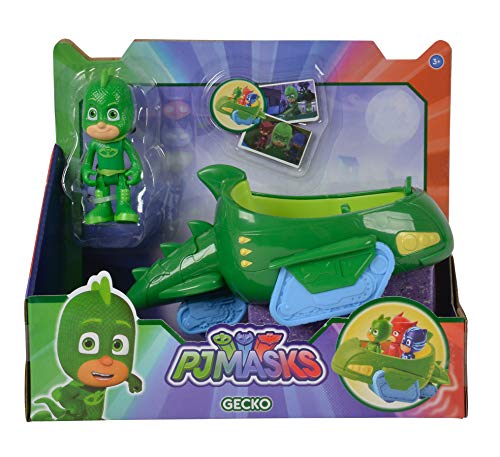Simba 109402085 – PJ Máscaras Gecko con geckomobil, colores surtidos