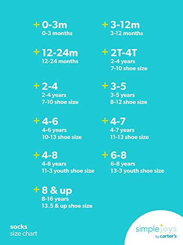 Simple Joys by Carter's - Calcetines - para bebé niña blanco Pink/Gray/White 4T/5T