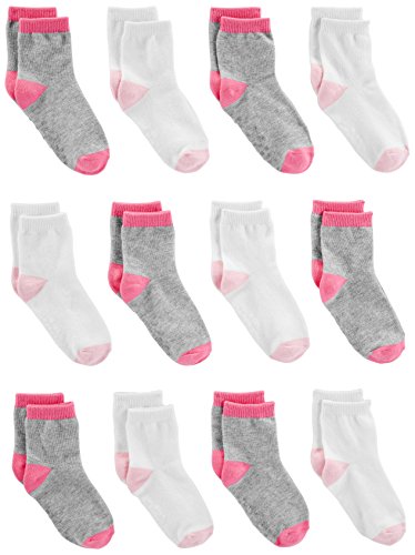 Simple Joys by Carter's - Calcetines - para bebé niña blanco Pink/Gray/White 4T/5T