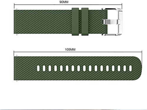 Simpleas Correa de Reloj Recambios Correa Relojes Caucho Compatible con Galaxy Watch 46mm / Gear Live/Gear S3 Classic/Gear S3 Frontier - Silicona Correa Reloj con Hebilla (22mm, Ejercito Verde)