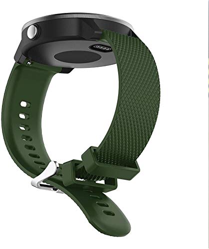 Simpleas Correa de Reloj Recambios Correa Relojes Caucho Compatible con Galaxy Watch 46mm / Gear Live/Gear S3 Classic/Gear S3 Frontier - Silicona Correa Reloj con Hebilla (22mm, Ejercito Verde)