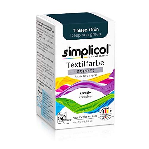 Simplicol Expert Fabric Dye Tinte de Coloración para Textiles: Lavado a Mano o Lavadora - Tiñe y Restaura Sus Telas y Ropa - Verde Profundo