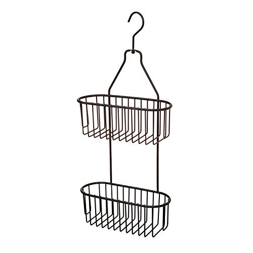simplywire - Cesta de Ducha Colgante de 2 Niveles - Estante Organizador de baño - Resistente a la corrosión - sin Taladro