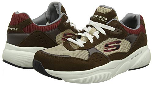 Skechers Meridian-Ostwall, Zapatillas para Hombre, Marrón (Brown Brn), 40 EU