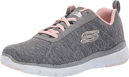 Skechers Women's Flex Appeal 3.0-INSIDERS Trainers, Grey (Grey Light Pink Gylp), 3 UK 36 EU