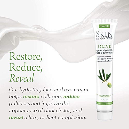 Skin by Ann Webb - compuestos orgánicos ojo de oliva crema sin perfume - 1 oz.