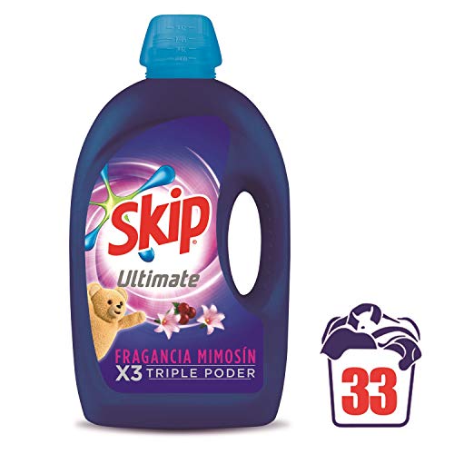 Skip - Ultimate Triple Poder Fragancia Mimosín - Detergente Líquido para Lavadora - 33 lavados