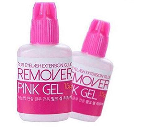SKY PINK GEL REMOVER (15 ml) suavemente fruchitger aroma, entTFERNT rápidamente + SCHMERZLOS + EFFEKTIV artificiales pestañas - para mejores Wimpernstyles, Zwischenstufe de Cream y flüssiger Remover