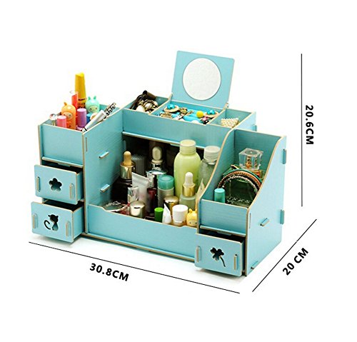 Skyeye Caja de Almacenamiento de Madera de Escritorio Versión Coreana de la Caja de Almacenamiento de cosméticos de Gato Gato