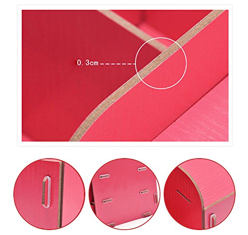 Skyeye Caja de Almacenamiento de Madera de Escritorio Versión Coreana de la Caja de Almacenamiento de cosméticos de Gato Gato