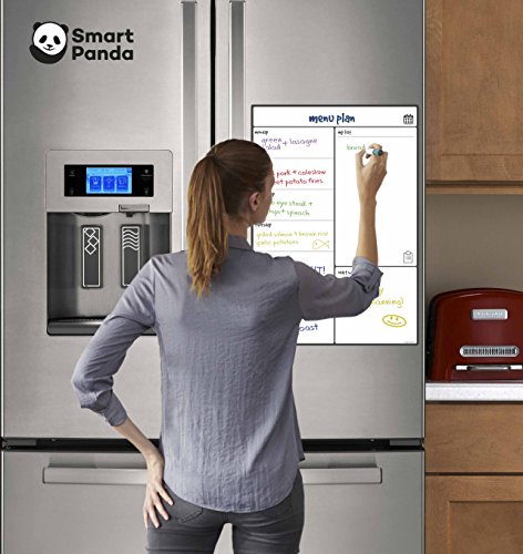 Smart Panda Calendario Magnético para Nevera - Ideal Planificador de Menú, Recordatorio, Lista de la Compra - Pizarra Magnética – Semanal – En Inglés