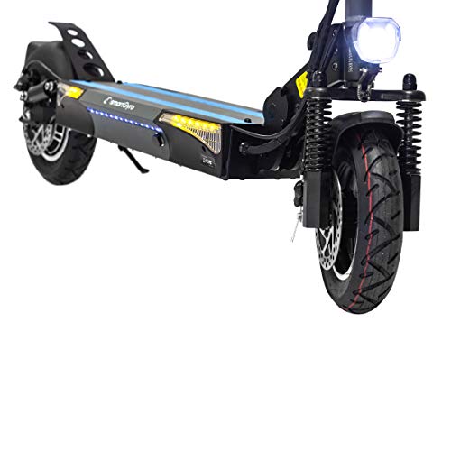 SMARTGYRO Xtreme SpeedWay V2.0 - Patinete Eléctrico de 800 W con 3 marchas, Batería 13.000 mAh 48V, Doble suspensión reforzada, Frenos de disco, 4 intermitentes, Scooter, potente, Negro