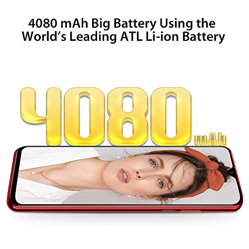 Smartphone Libre, Blackview A60 Teléfono Móvil 16GB ROM (128GB SD), Pantalla 6.1" Water-Drop Screen Movil, 13MP+2MP+5MP, 4080mAh Batería, Android 8.1 Movil Libre Dual SIM, GPS/WiFi/Hotspot-Rojo