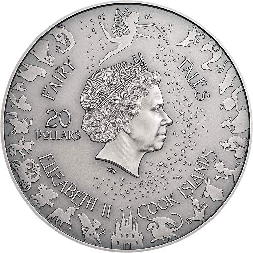 Snow White Blanca Nieves Fairy Tales Fables 3 Oz Moneda Plata 20$ Cook Islands 2021