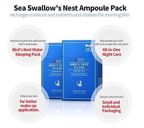 SNP Bird's Nest - Paquete de 20 unidades para dormir con agua