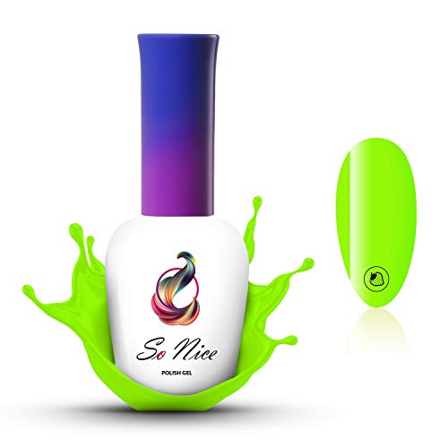 So Nice - Esmalte de uñas en gel UV LED Exotic Lime, 8 ml, color: verde