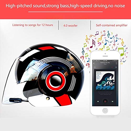 SOAR Casco Moto Integral Bluetooth Casco Moto Abierto,ECE Homologado Casco Moto Jet con HD Anti-Fog Doble Visera for Locomotive Mofa Piloto Crash Cruiser Chopper Scooter Biker Racing