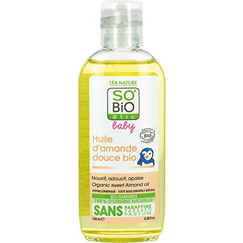 SO'BIO ÉTIC Huile d'Amande Douce Hypoallergénique Bio 100 ml