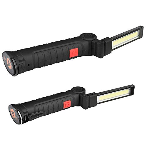 SODIAL Incorporada Batería Recargable Portátil Luces de Trabajo COB de 5 Modos Linterna Led Ultra Brillante Lámpara de Inspección para Reparación de Coche Z35 Peque？o Tama？o