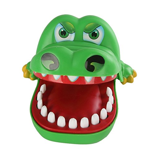 SODIAL Verde Clasico Juego de cocodrilo de mano mordido