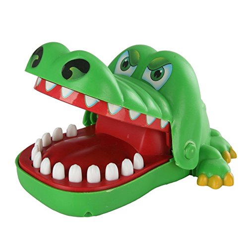 SODIAL Verde Clasico Juego de cocodrilo de mano mordido