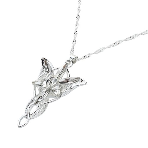 SODIAL(R) Mini Colgante Estrella de la Tarde colgante de Plata