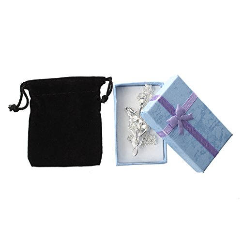 SODIAL(R) Mini Colgante Estrella de la Tarde colgante de Plata