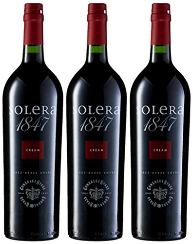 Solera 1847 Cream - Vino D.O. Jerez - 3 botellas 1000 ml - Total: 3000 ml