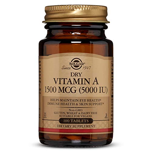 Solgar Vitamina A Seca 5000 UI Comprimidos - Envase de 100