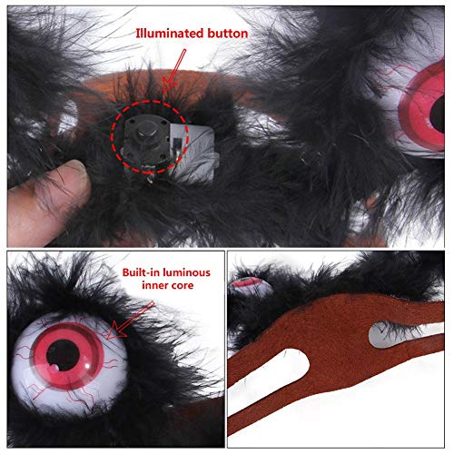 Sombrero para mascotas de Halloween, disfraz de ojos grandes que brillan intensamente de color para gatos y perros pequeños, accesorio para disfraz de fiesta, sombreros, fiesta de cosplay de Halloween