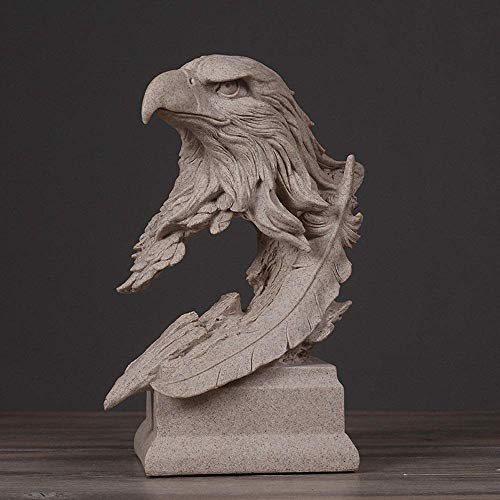 Sooiy Escultura de águila, Estatua Casa de la decoración, Decorativo Colección Resina Abstracta, Adaptado En el salón, Dormitorio, (15 x 16 x 31 cm)