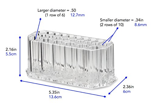 Soporte Acrílico Eye/Lip Liner veranstalter & Beauty Care 26, ofrece Espacio – byalegory (Clear)