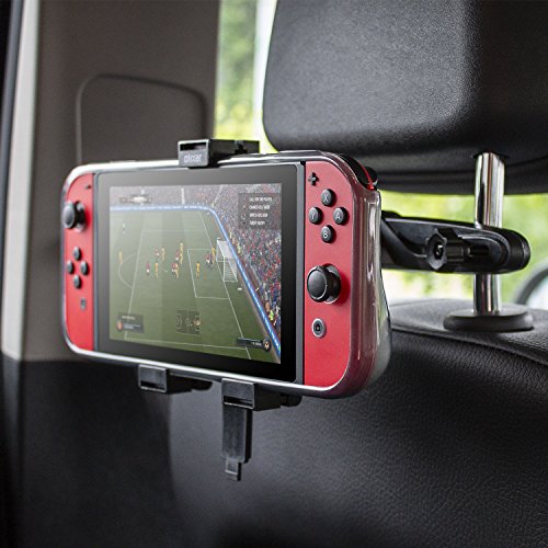 Soporte de Coche para la Nintendo Switch marca Olixar - Instalación en el reposacabezas - Color negro
