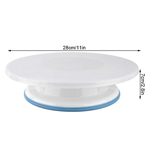 Soporte giratorio para tartas de 11 pulgadas, herramientas de decoración de pasteles, Material PP, soporte de exhibición giratorio, suministros para hornear