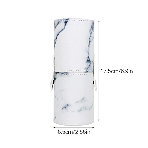 Soporte para brochas de maquillaje, para cosméticos, redondo, resistente al polvo, color blanco, para mujeres y niñas