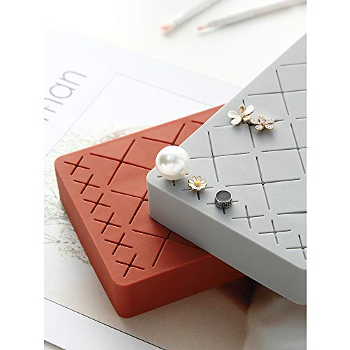 Soporte para pintalabios, 24 rejillas de silicona, soporte para lápices labiales, cosméticos, caja de almacenamiento, lápiz de cejas multicolor y organizador de brochas de maquillaje Rosa