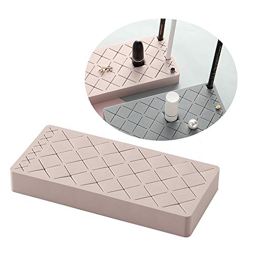 Soporte para pintalabios, 24 rejillas de silicona, soporte para lápices labiales, cosméticos, caja de almacenamiento, lápiz de cejas multicolor y organizador de brochas de maquillaje Rosa