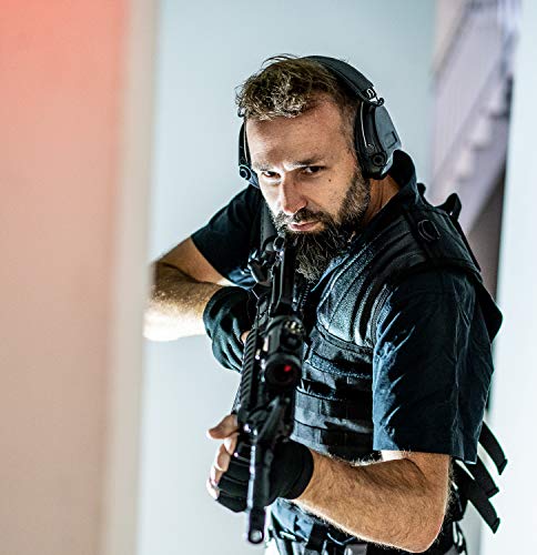 Sordin Supreme PRO X SOR75302-X/L-G - Protectores auditivos electrónicos de gel para juegos de piel, diseño verde