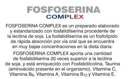 Soria Natural - FOSFOSERINA COMPLEX - Complemento alimenticio - Mejorar el rendimiento y la atención - 18 sobres - Potencia memoria