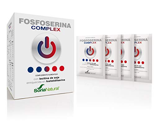 Soria Natural - FOSFOSERINA COMPLEX - Complemento alimenticio - Mejorar el rendimiento y la atención - 18 sobres - Potencia memoria