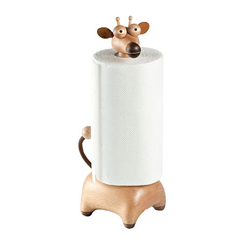 Sostenedor del tejido sólido titular de madera de la jirafa del rollo de papel organizador de escritorio Caddie, Europeo dispensador de papel del rollo dispensador, Cuarto de baño decorativo Papel hig