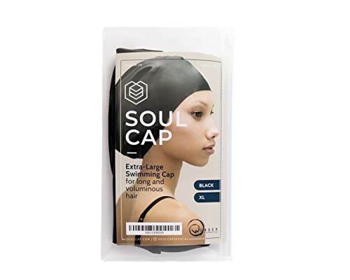 SOUL CAP XL – Gorro de Natación Extra Grande XL / Gorro de Ducha | Diseñado para Cabellos Largos, Rizados, Extensiones Capilares, Rastas, Trenzas y Afros | Hombre y Mujer | 100% Silicona Premium