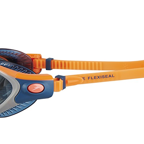 Speedo Futura Biofuse Flexiseal Triathlon Gafas de Natación, Mujer, Naranja Fluorescente/Estelar/Humo, Talla Única