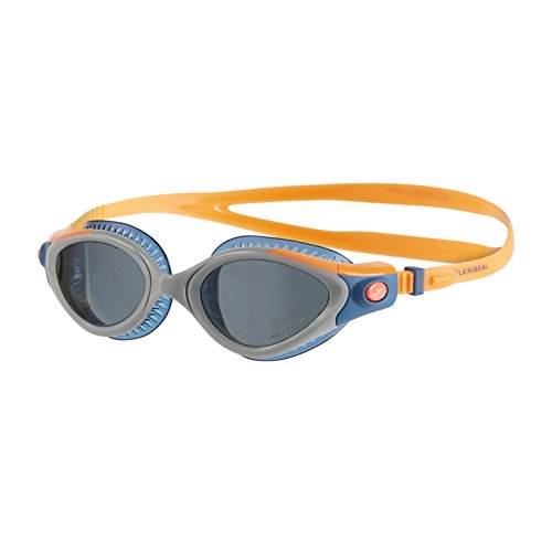 Speedo Futura Biofuse Flexiseal Triathlon Gafas de Natación, Mujer, Naranja Fluorescente/Estelar/Humo, Talla Única