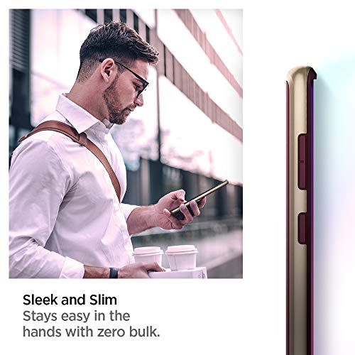 Spigen Funda Neo Hybrid Compatible con Samsung Galaxy Note 10 Plus (2019), Diseño de Doble Capa y Moderno - Borgoña