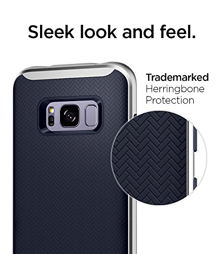 Spigen Funda Neo Hybrid Compatible con Samsung Galaxy S8 (2017), Diseño de Doble Capa y Moderno - Plata Ártico