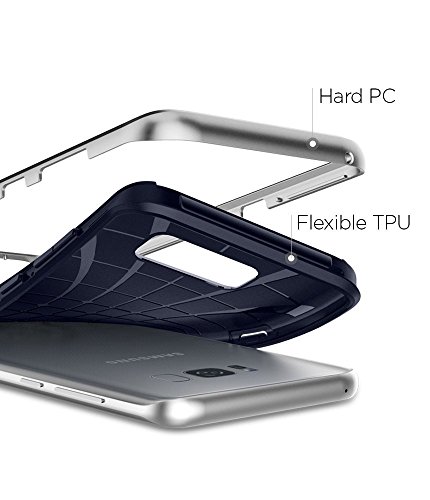Spigen Funda Neo Hybrid Compatible con Samsung Galaxy S8 (2017), Diseño de Doble Capa y Moderno - Plata Ártico