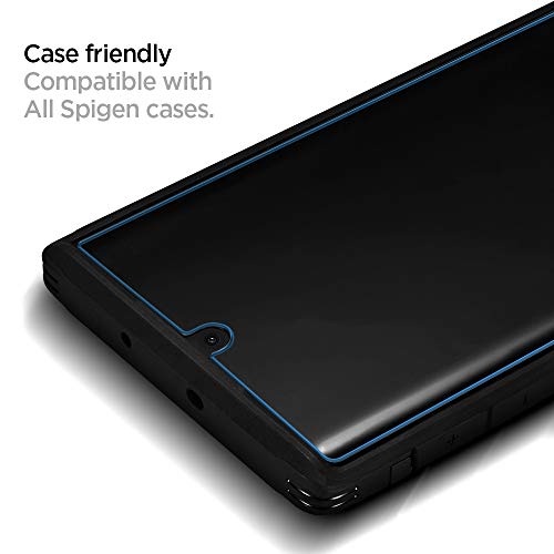 Spigen, Glas.TR Platinum, UV Protector de Pantalla para Samsung Galaxy Note 10 Plus, Compatible con Sensor de Huella Digital, Compatible con Las Fundas, 3D Cobertuna Completa, Anti-Scratch